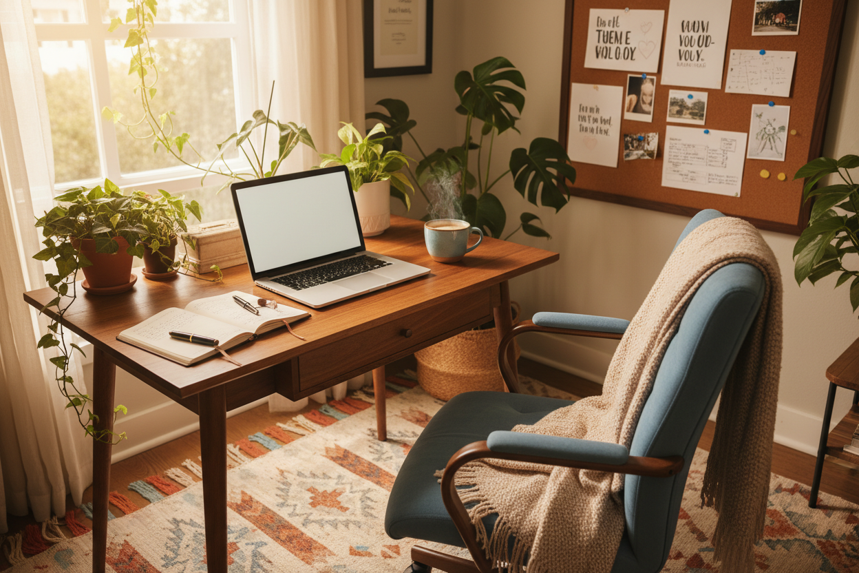 Workspace accogliente per blog